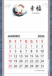 Calendário Ímã Carpas 2026