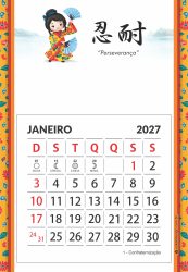 Calendário Ímã Dança dos Leques 2027