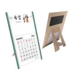 Calendário Ímã Kokeshi Ryukyu 2026